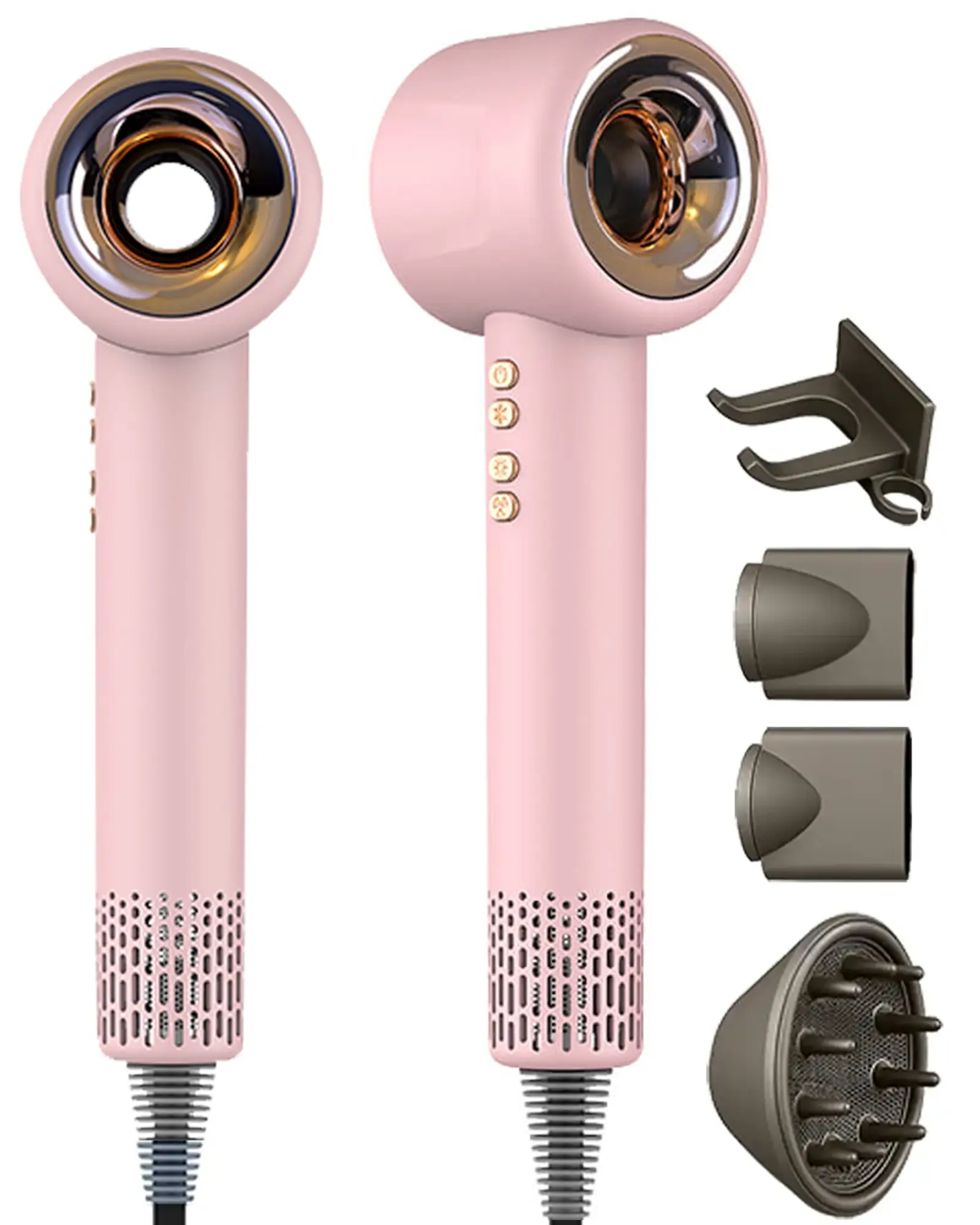 Ionic Pro Hårtørrer inkl. vægbeslag - Pink